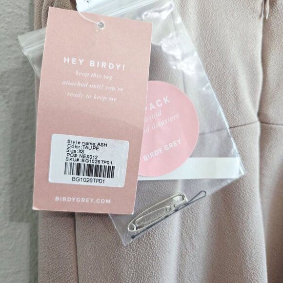Birdy Grey Ash Crepe Bridesmaid Long Maxi Dress in Taupe Size XS ****Altered Hem - Picture 6 of 8